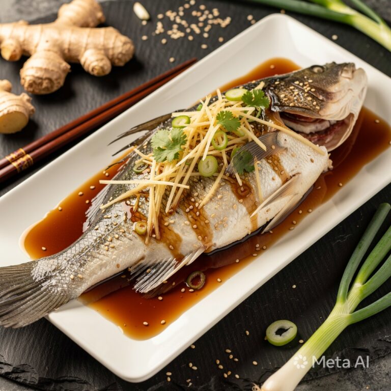 Best Sea Bass with Ginger Soy Sauce