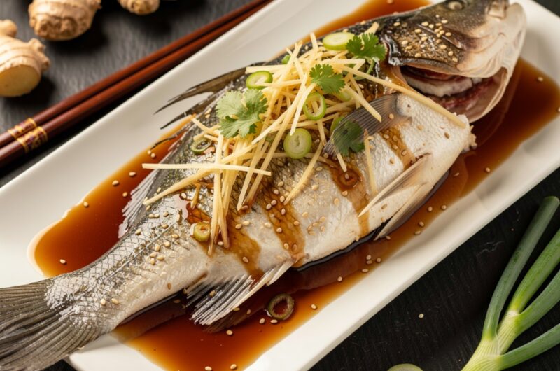 Best Sea Bass with Ginger Soy Sauce
