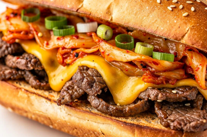 Spicy Kimchi Bulgogi Cheesesteak – Bold Fusion Sandwich