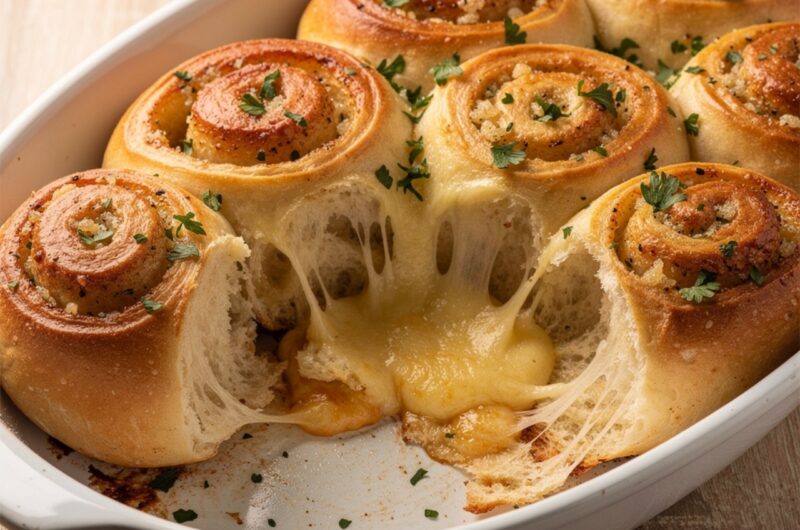 Best Cheesy Garlic Rolls – Soft & Golden