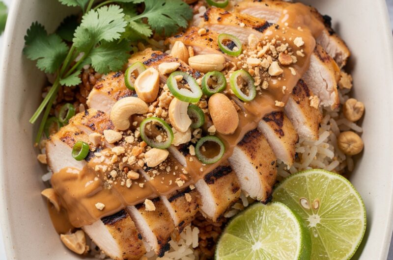 Nutty Chicken Rice Bowl – Healthy & Flavorful Meal