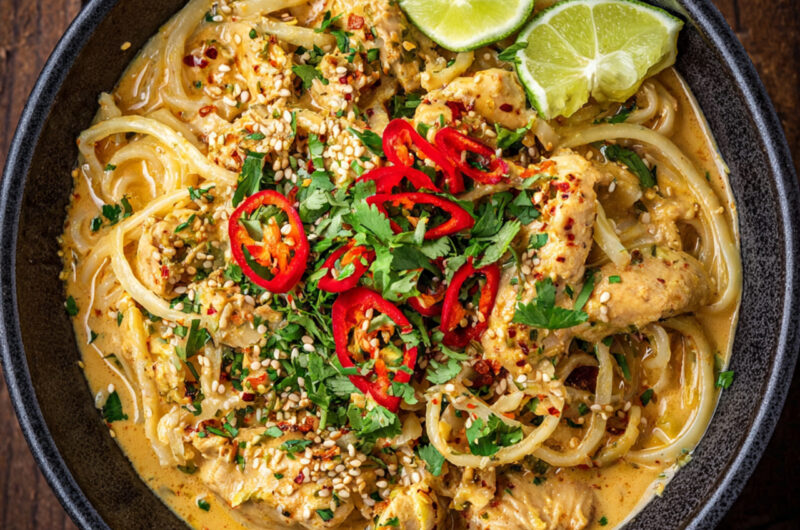 Coconut Curry Chicken Noodles – Creamy, Spicy & Flavor-Packed