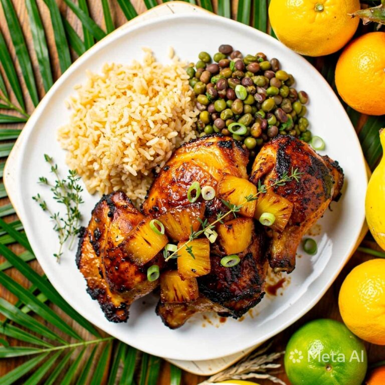 Baked Jamaican Pineapple Jerk Chicken – Sweet & Spicy