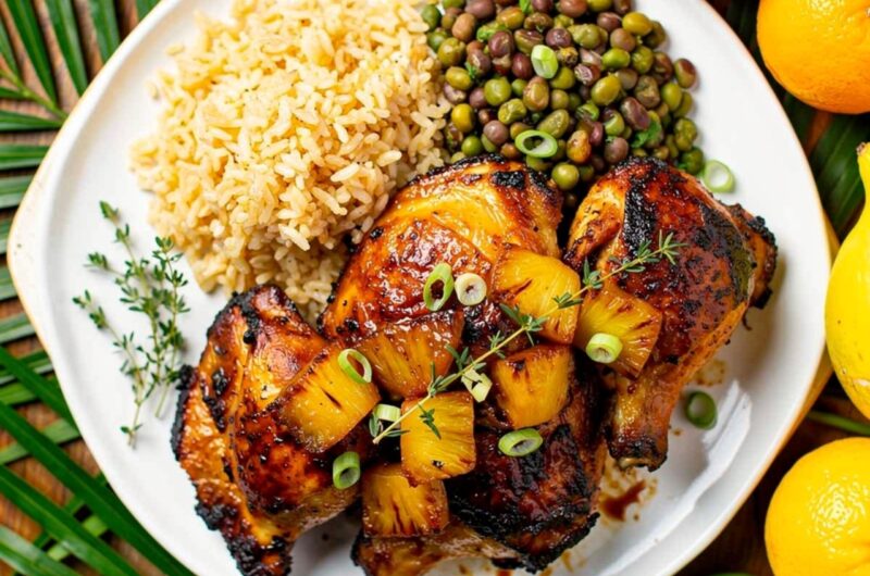 Baked Jamaican Pineapple Jerk Chicken – Sweet & Spicy