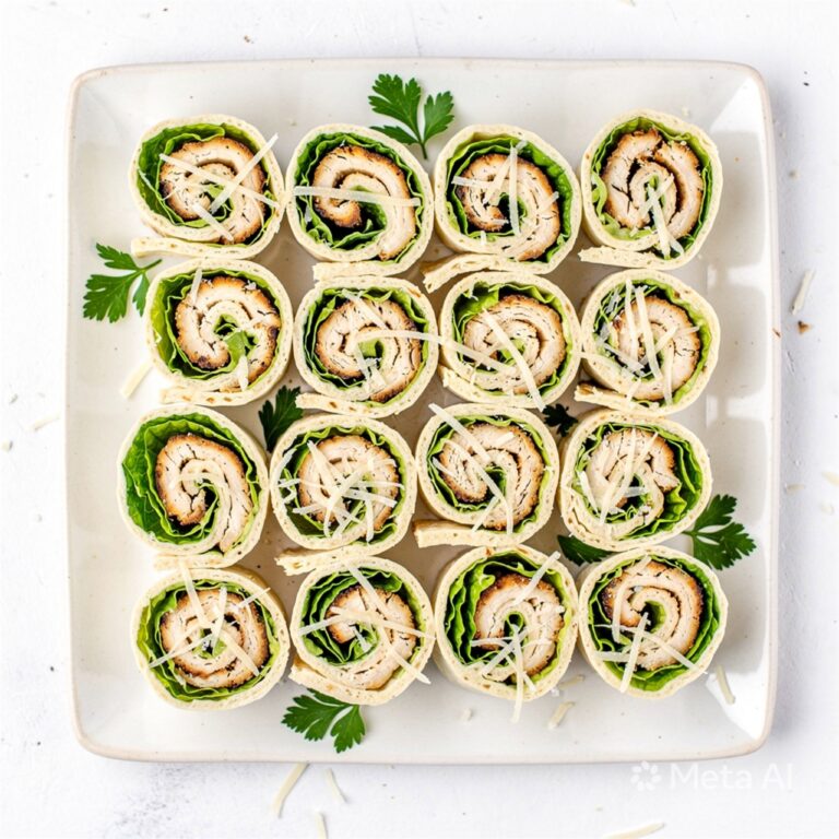 Chicken Caesar Pinwheels – Easy Party Appetizer