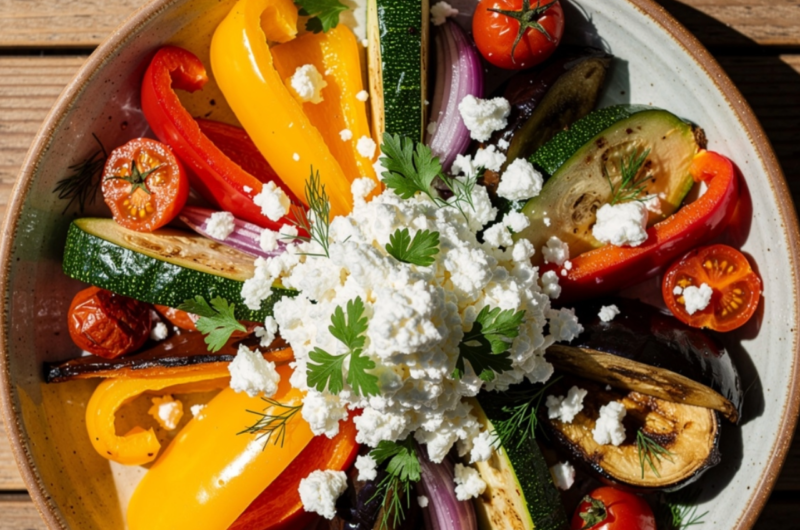 Roasted Vegetable and Feta Bowl