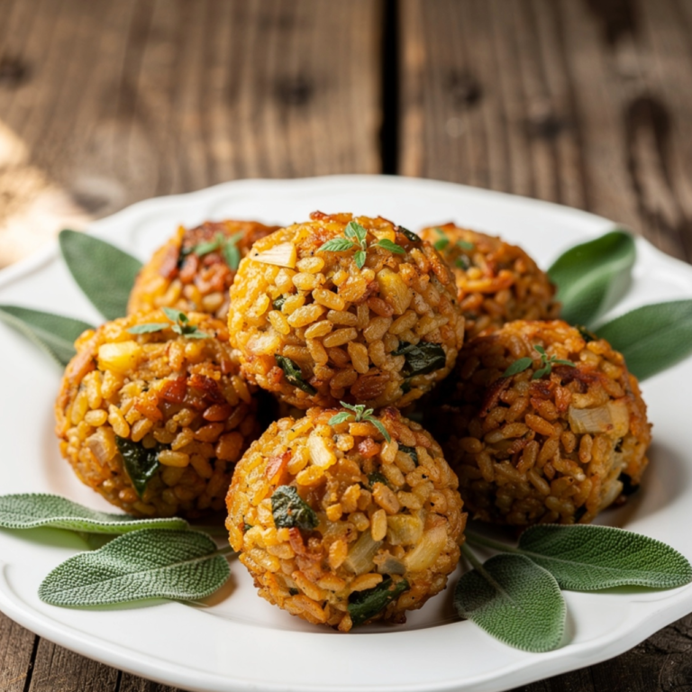 Bulgur Wheat Sage and Onion Stuffing Balls