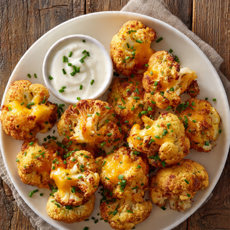 Cheddar Stuffed Cauliflower Bites