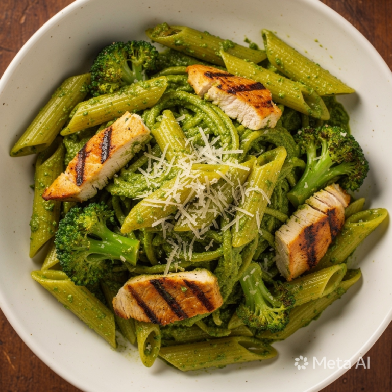 Pesto Chicken and Broccoli Pasta
