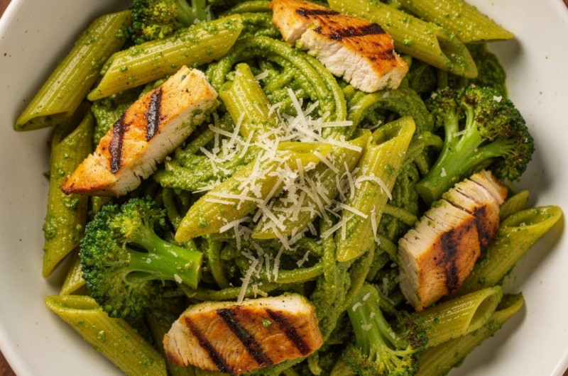 Pesto Chicken and Broccoli Pasta