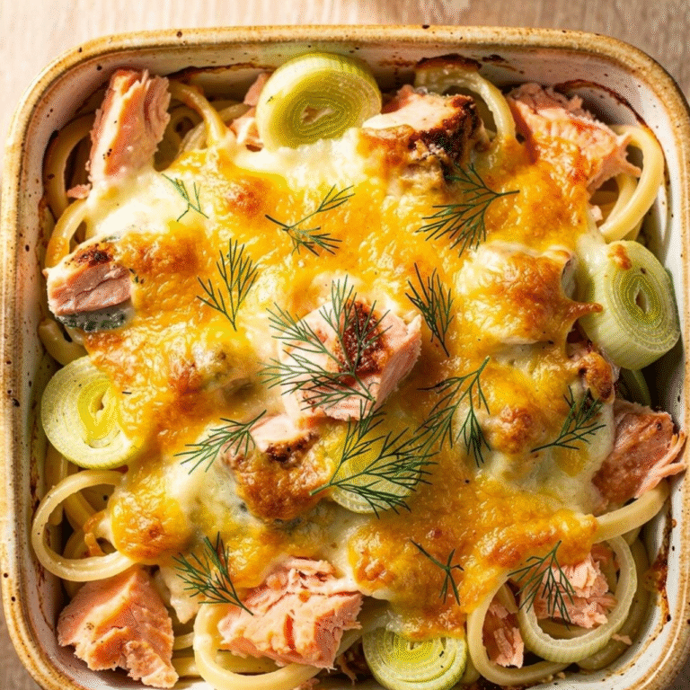 Salmon and Leek Pasta Bake