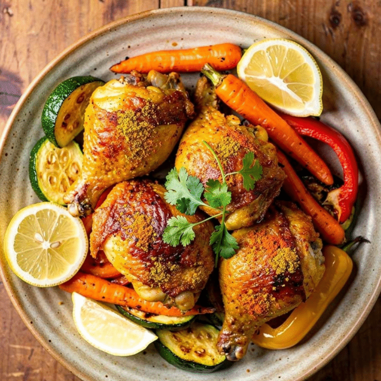 Moroccan Chicken and Roasted