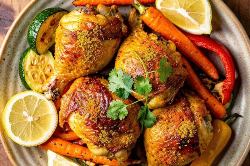 Moroccan Chicken and Roasted