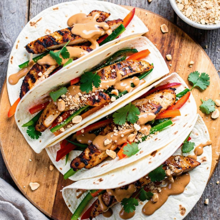 Thai Peanut Chicken Wraps