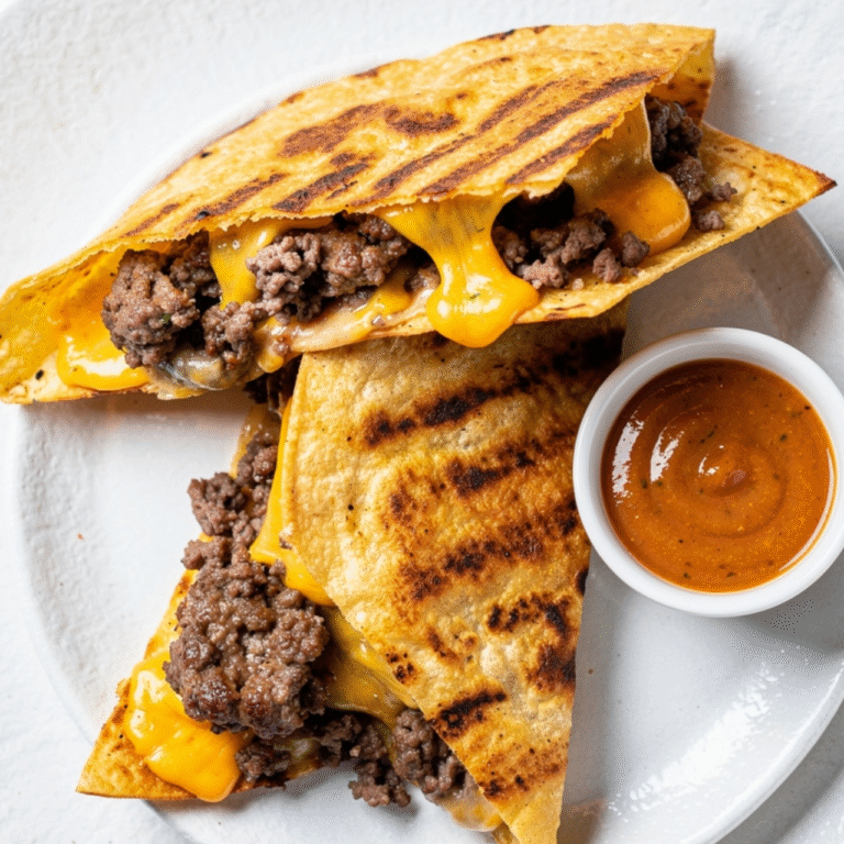 Easy Smashburger Quesadillas