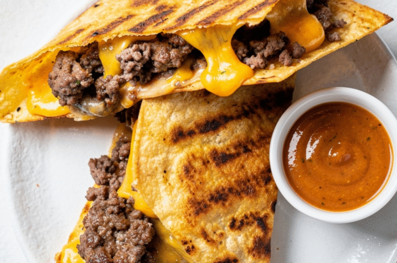 Easy Smashburger Quesadillas