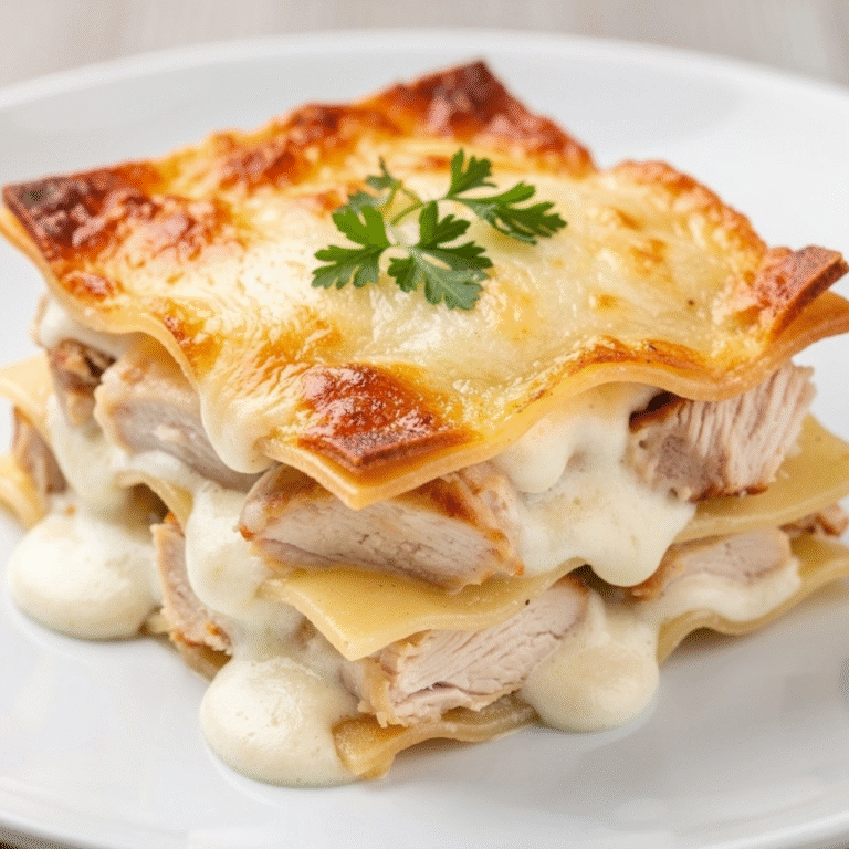 White Chicken Alfredo Lasagna