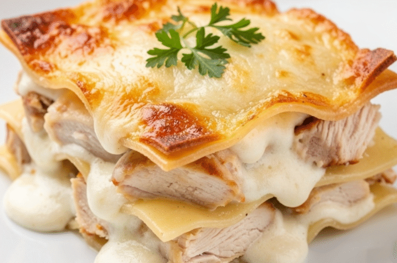 White Chicken Alfredo Lasagna