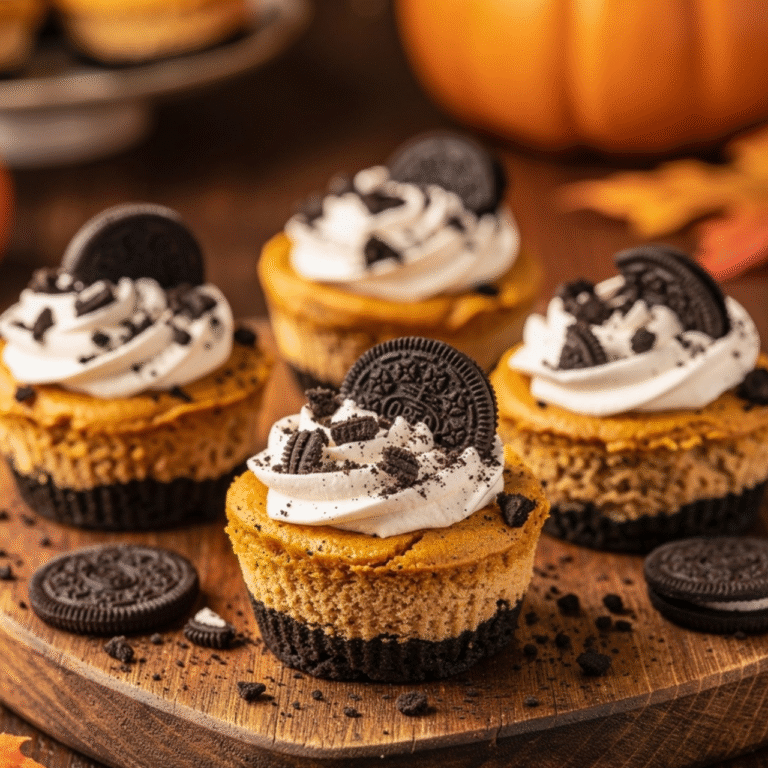Pumpkin Oreo Cheesecakes