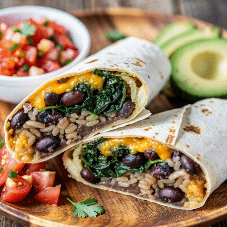 Black Bean and Spinach Burritos