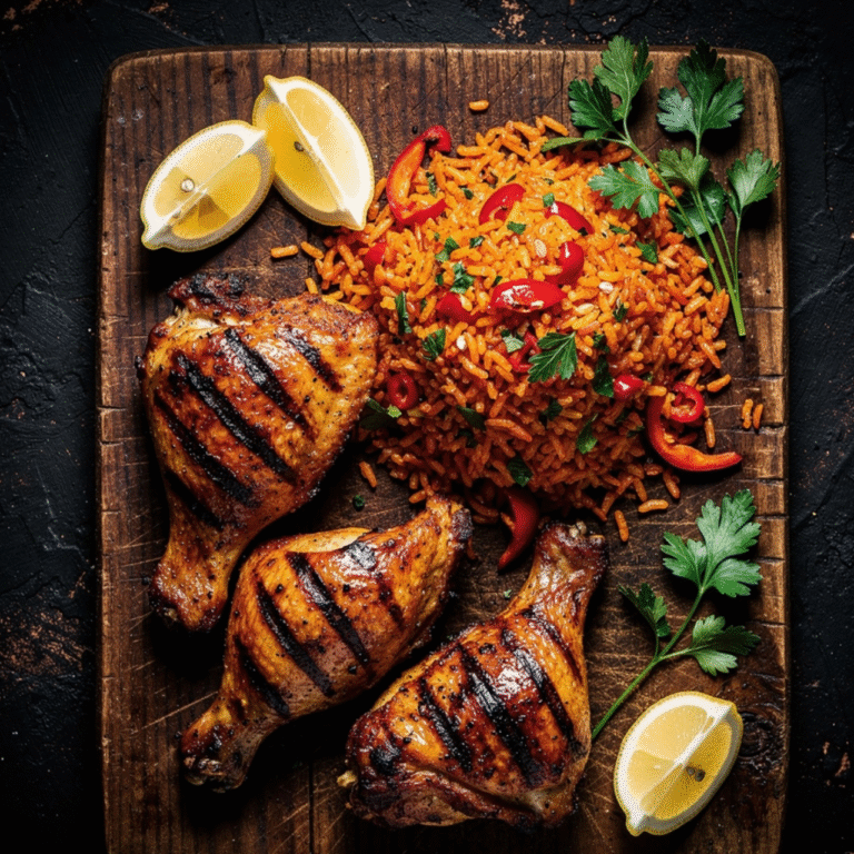 Nando’s Portuguese chicken and Spicy rice