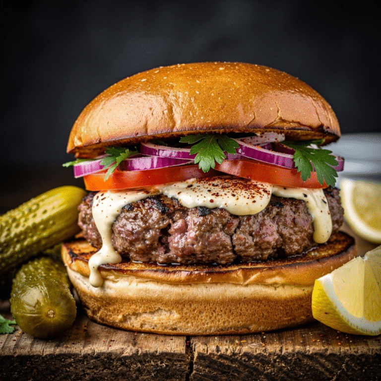 Lebanese Kafta Burger Recipe