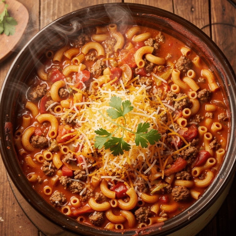 American Chop Suey in Crock Pot