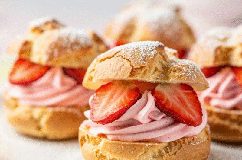 Strawberry Cream Puffs