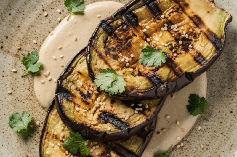 Grilled Eggplant with Creamy Tahini Sauce