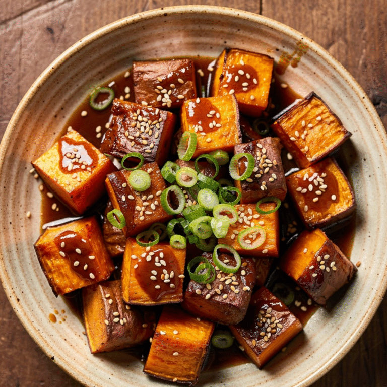Ginger Miso Roasted Sweet Potatoes