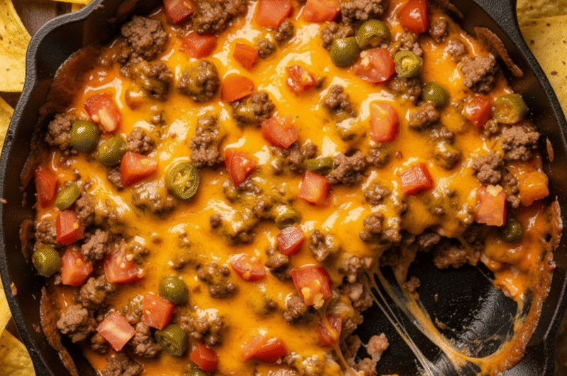 Cheesy Beef Rotel Dip
