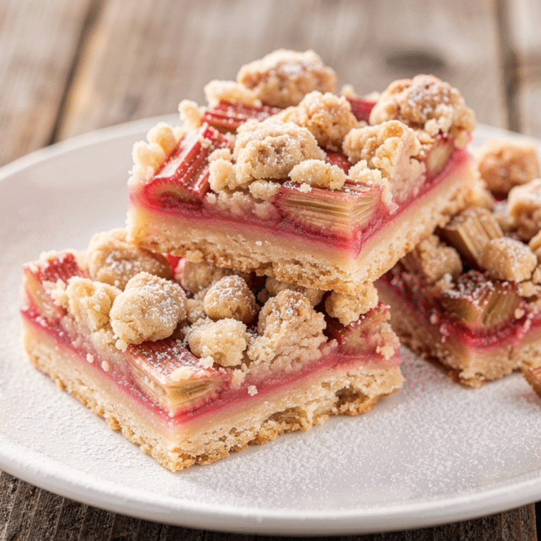 rhubarb bars