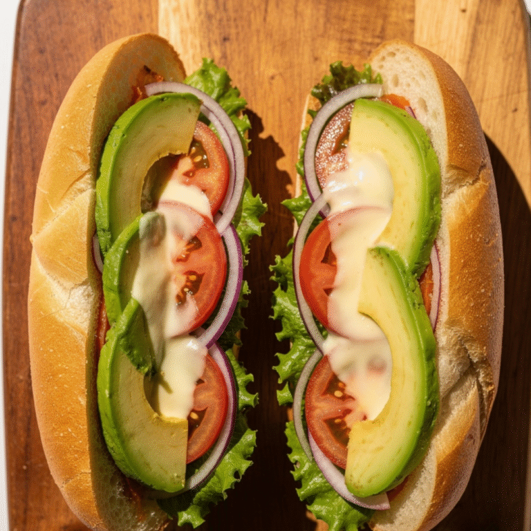 Veggie Subs With Avocado and Cheese
