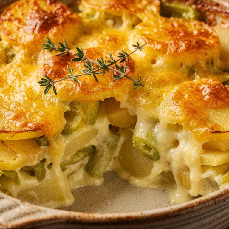 Cheesy Leek and Potato Bake