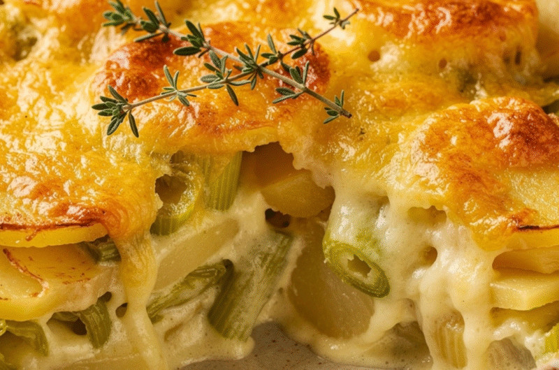 Cheesy Leek and Potato Bake