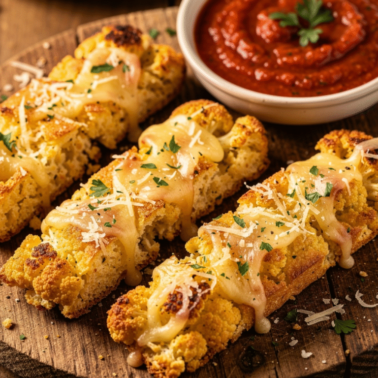 Cauliflower Garlic Breadsticks