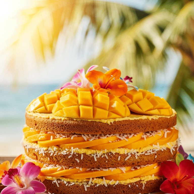 Tropical Bliss with Vegan Mango Cake