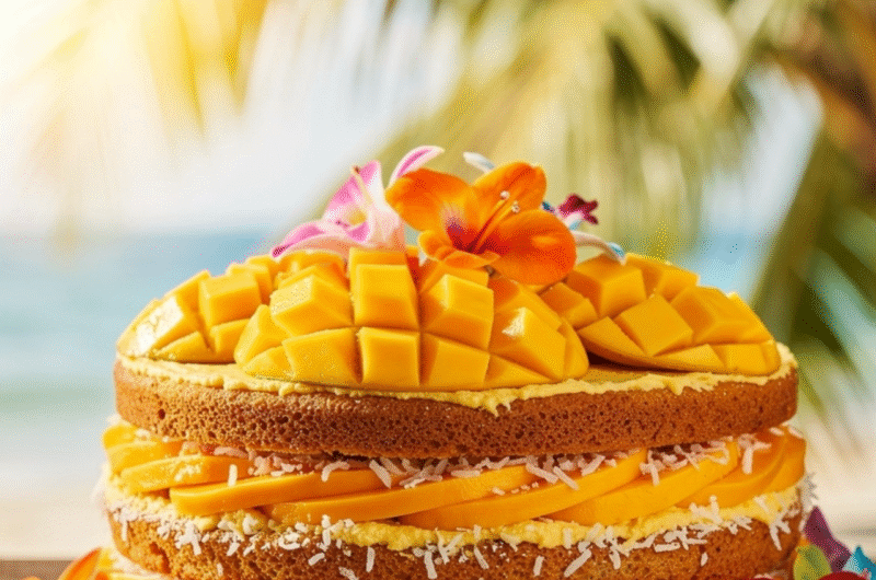 Tropical Bliss with Vegan Mango Cake