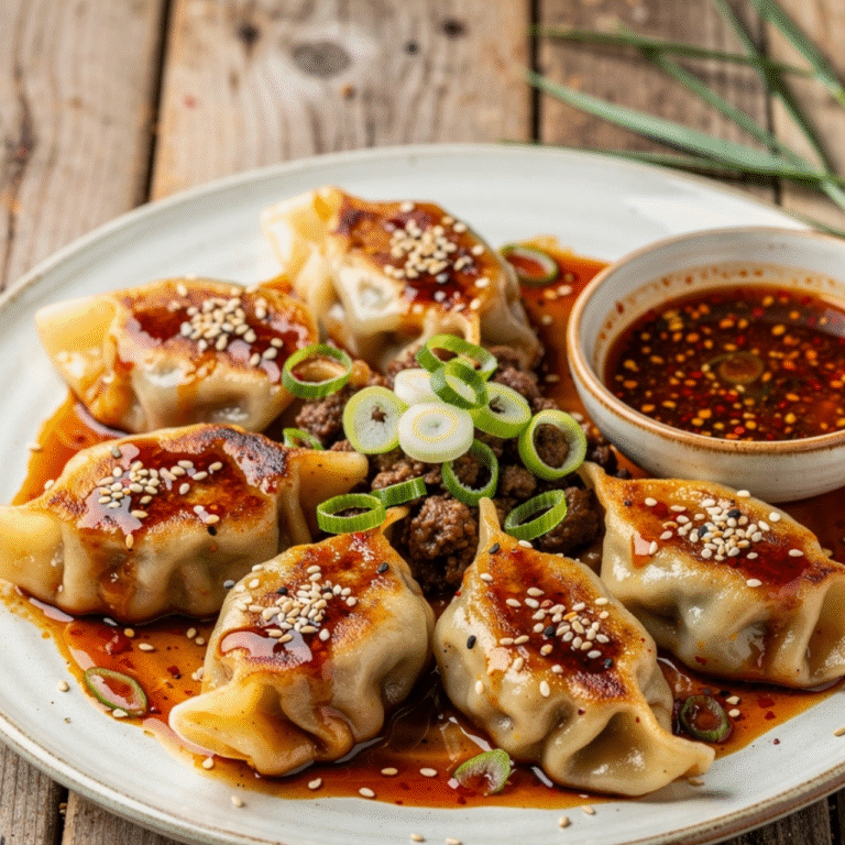Easy Spicy Beef Dumplings Recipe | Homemade Chili Oil Dumplings
