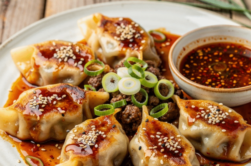 Easy Spicy Beef Dumplings Recipe | Homemade Chili Oil Dumplings